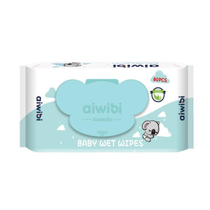 Aiwibi Gentle Soft Baby Wet Wipes Natural Tea Oil 80 Pcs