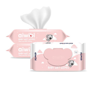 Aiwibi Gentle Soft Baby Wet Wipes Strawberry 80 Pcs